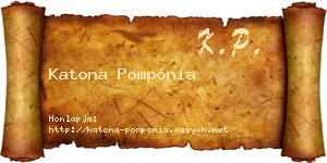 Katona Pompónia névjegykártya